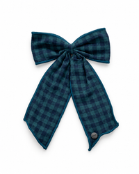 Nana Checked Bow Clip