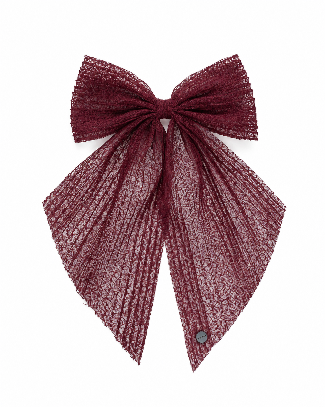 Nana Pleated Lace Bow Clip