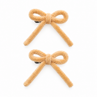 Nana 2PK Velvet Corded Mini Bow Clip