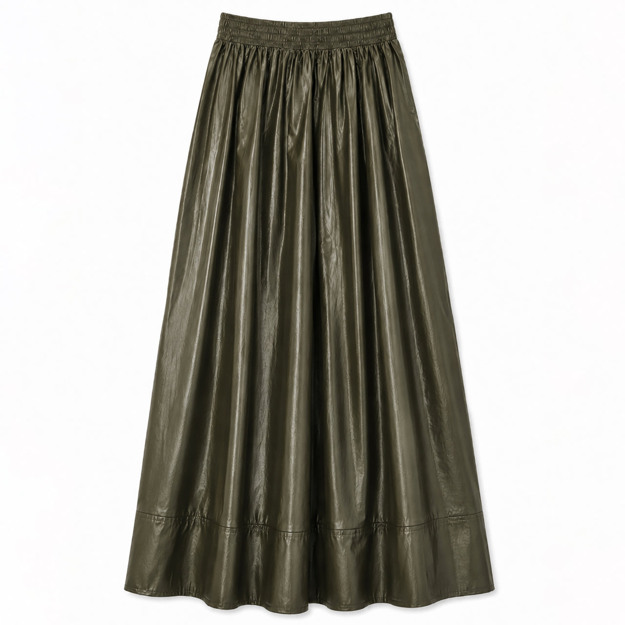 Melange Gathered Skirt