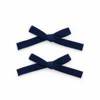 Nana 2 PK Woven Ribbon Bow Clip