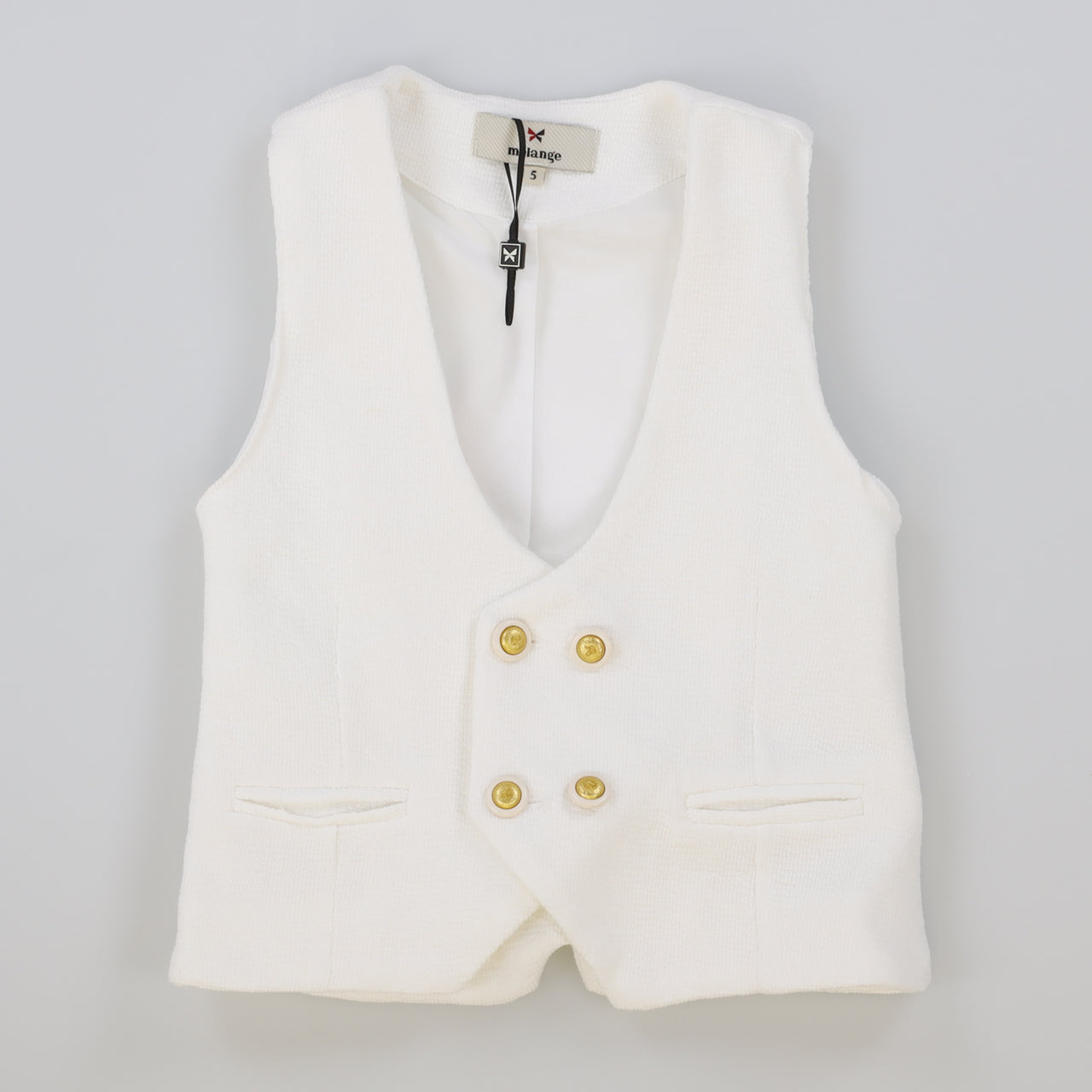 Melange Boys Woven Vest