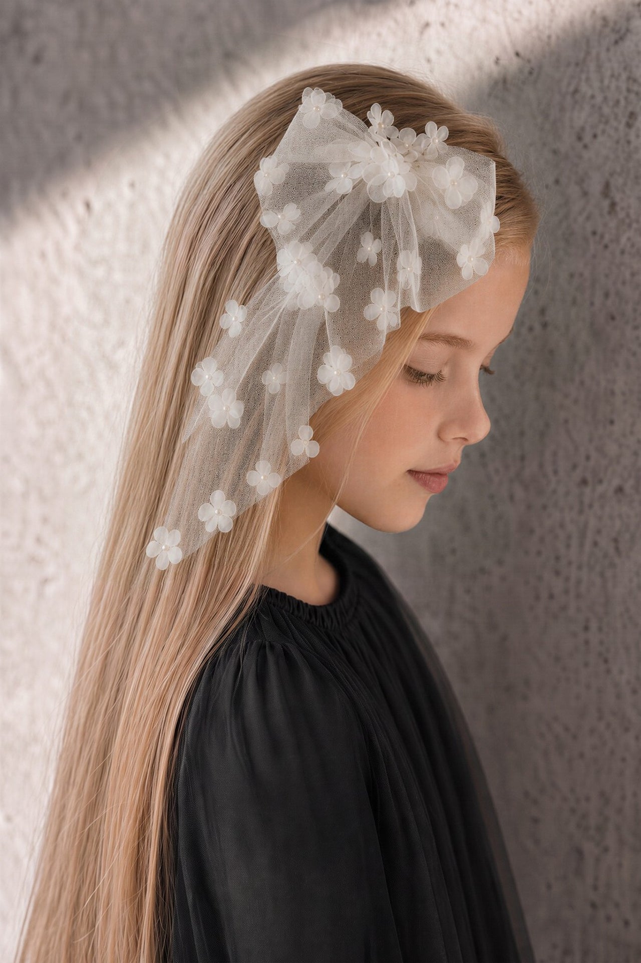 Nana Mesh Flower Bow Clip