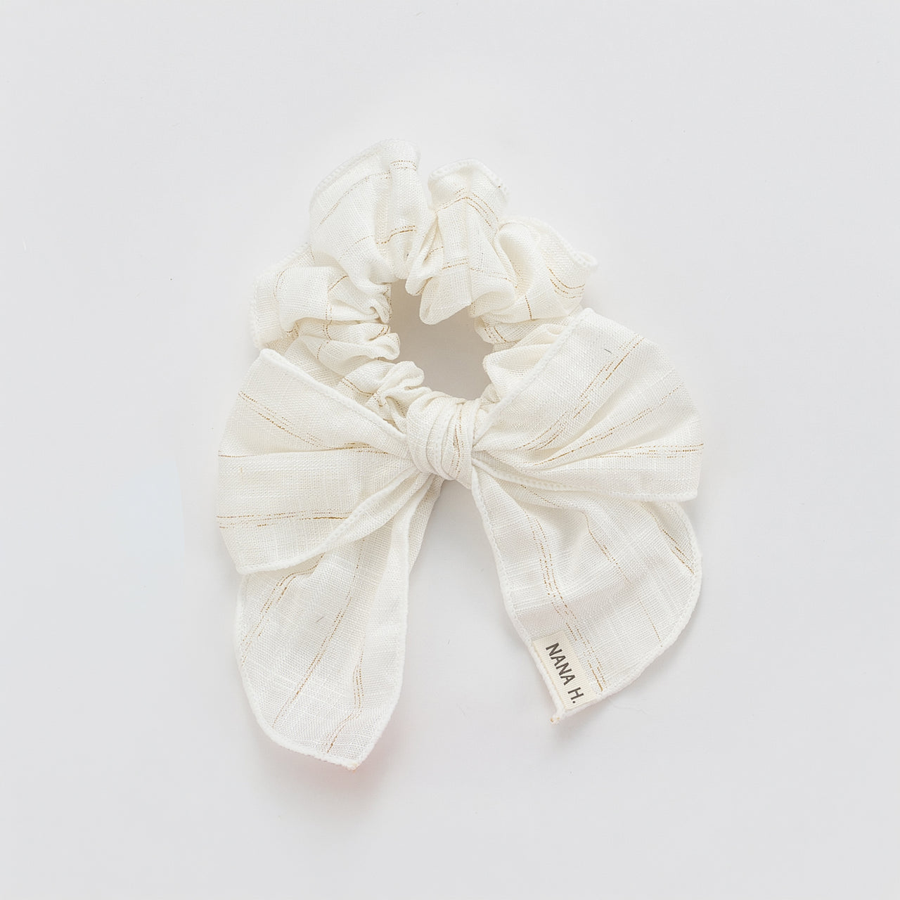 Nana Linen Bow Scrunchie