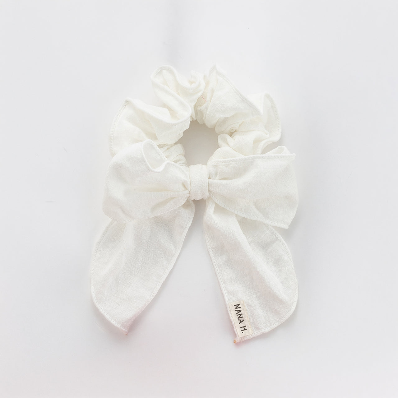 Nana Linen Bow Scrunchie