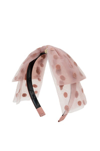 Nana Tulle Polka Dot Bow Headband