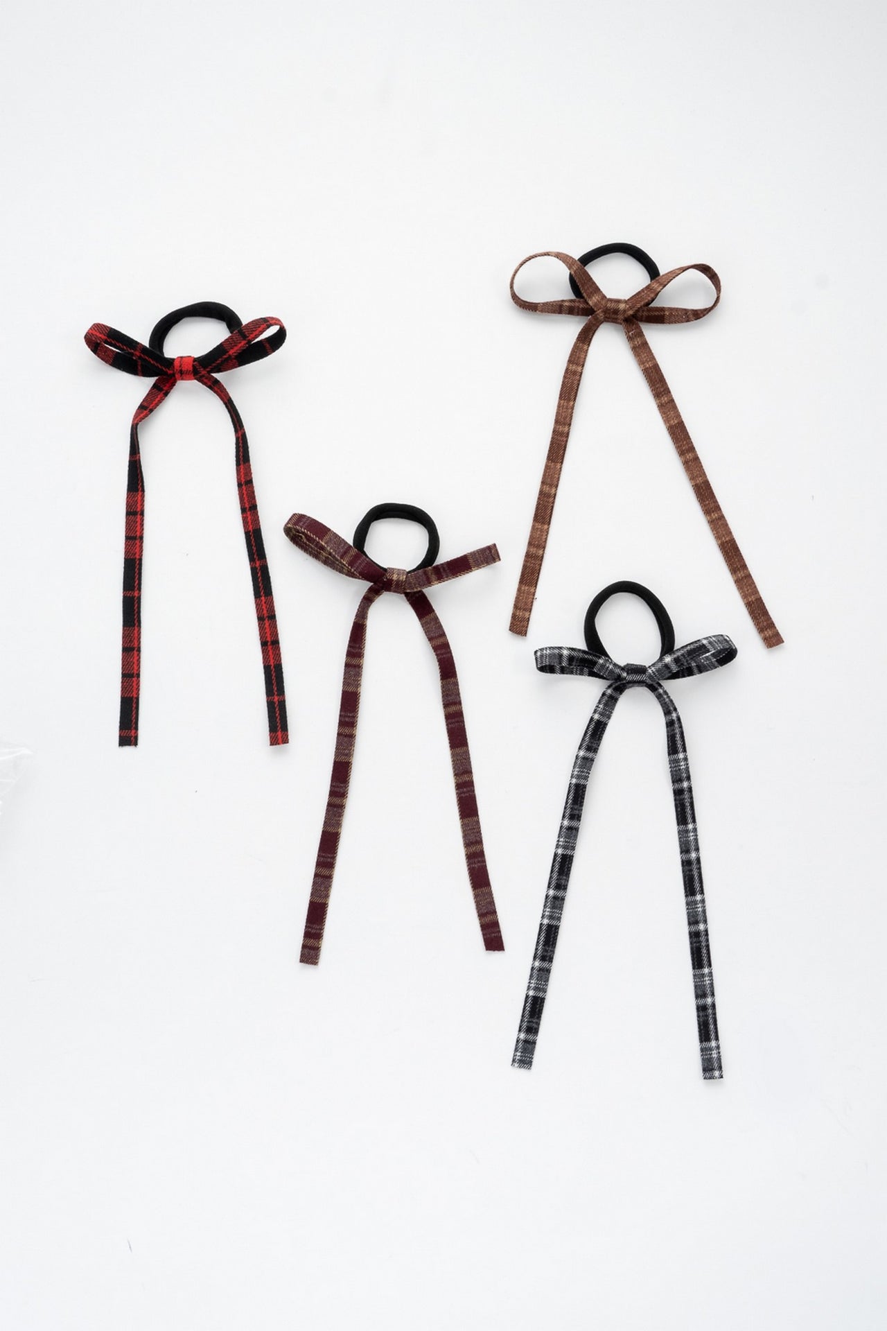 Nana Checked Ribbon Bow Hair Tie