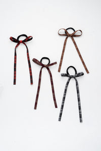 Nana Checked Ribbon Bow Hair Tie