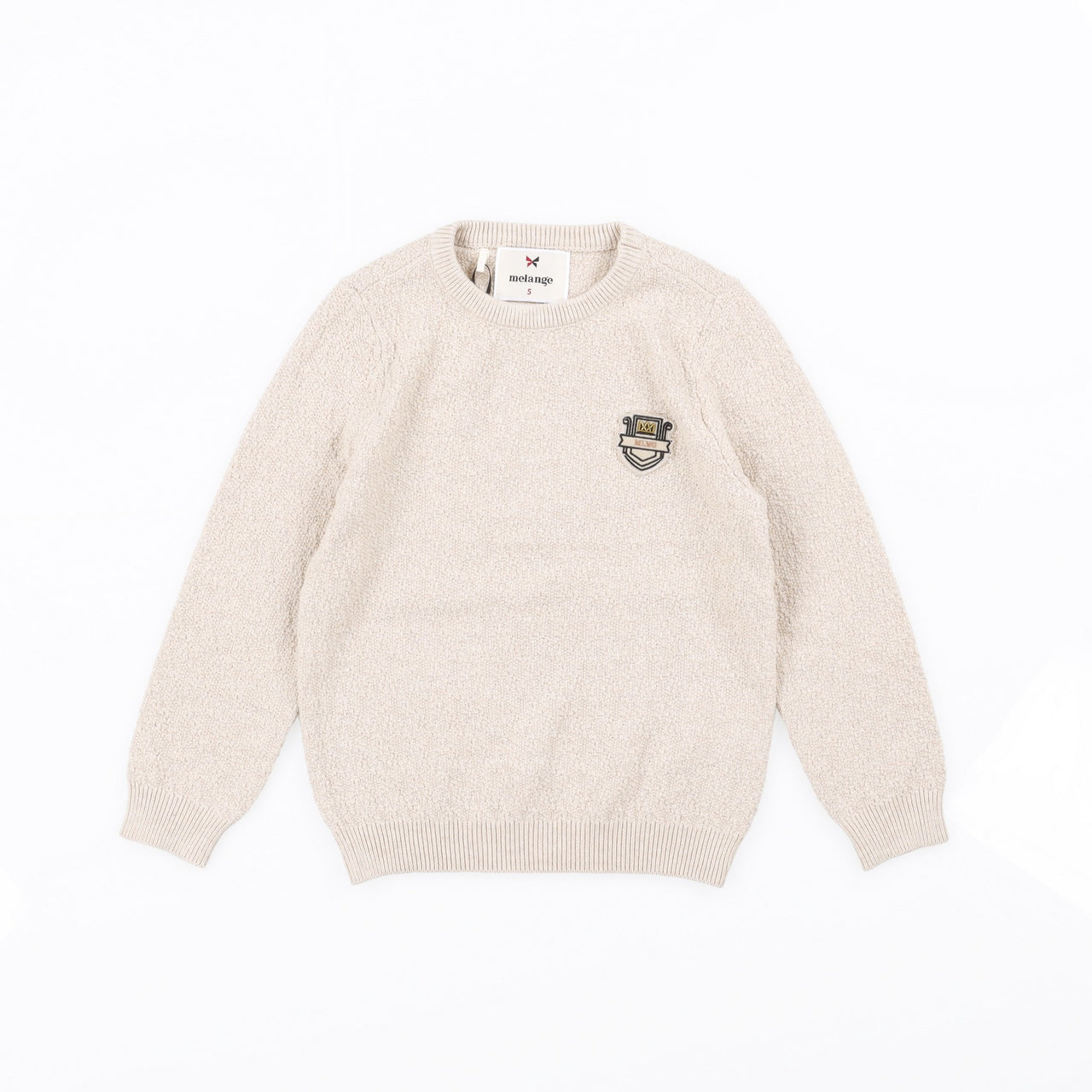 Melange Patterned Basic Sweater