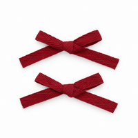Nana 2 PK Woven Ribbon Bow Clip