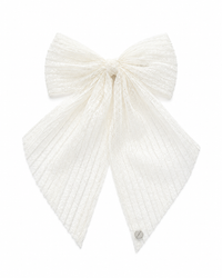 Nana Pleated Lace Bow Clip