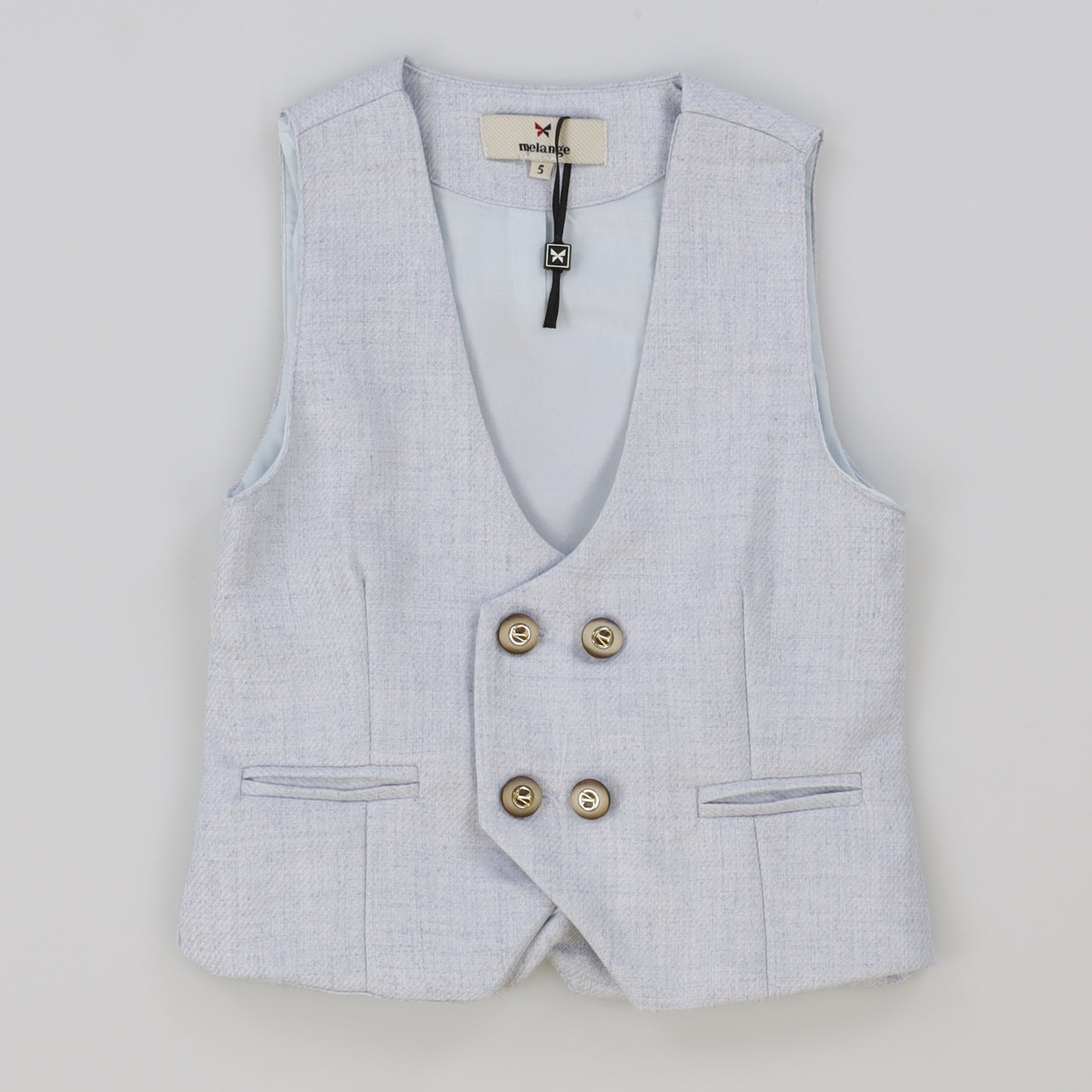 Melange Boys Woven Vest