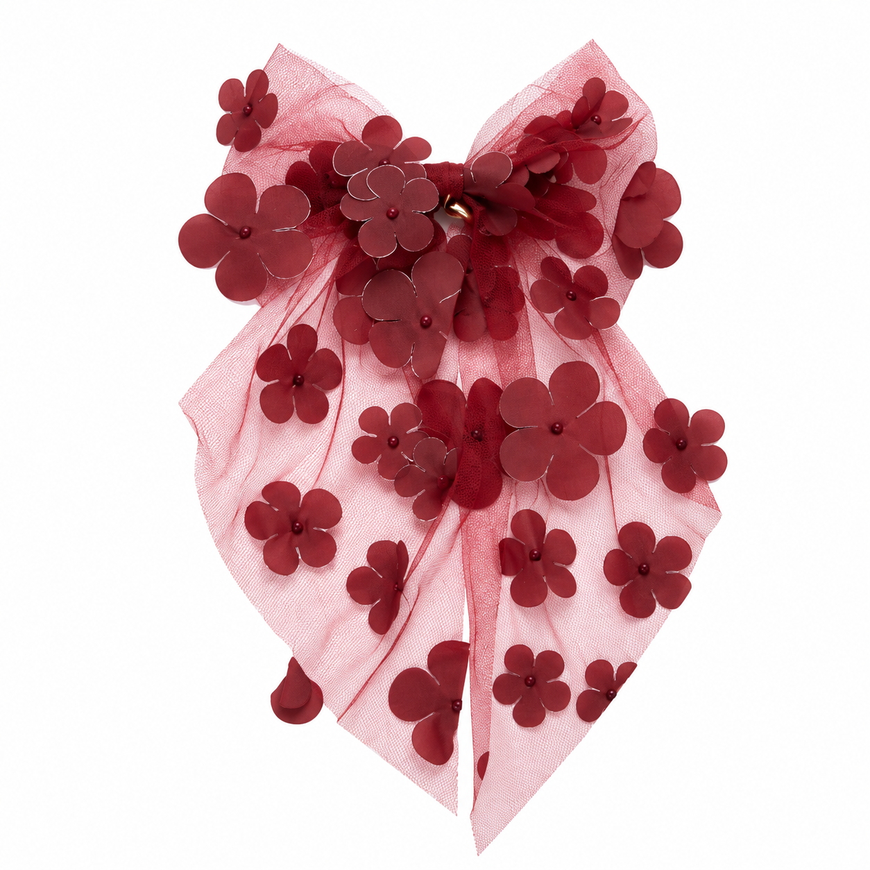 Nana Mesh Flower Bow Clip