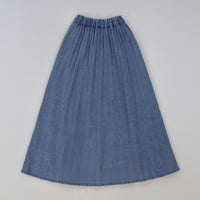 Melange Pleated Jeans Skirt