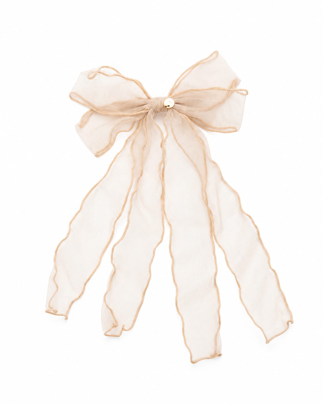 Nana Glitter Tulle Bow Clip