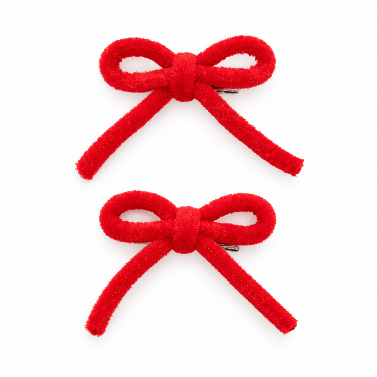 Nana 2PK Velvet Corded Mini Bow Clip
