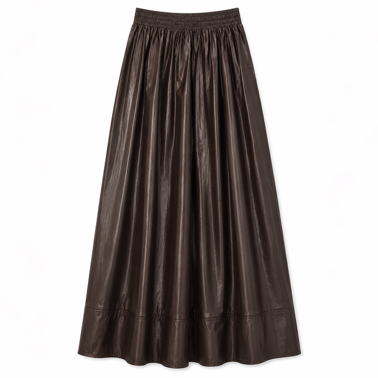 Melange Gathered Skirt