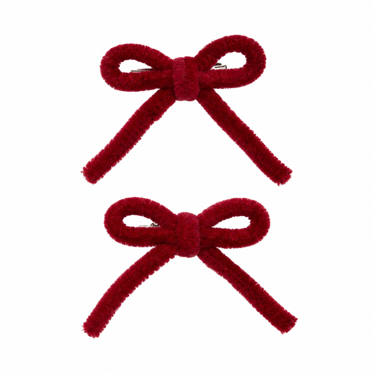 Nana 2PK Velvet Corded Mini Bow Clip