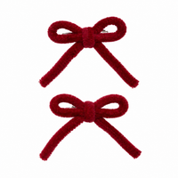 Nana 2PK Velvet Corded Mini Bow Clip