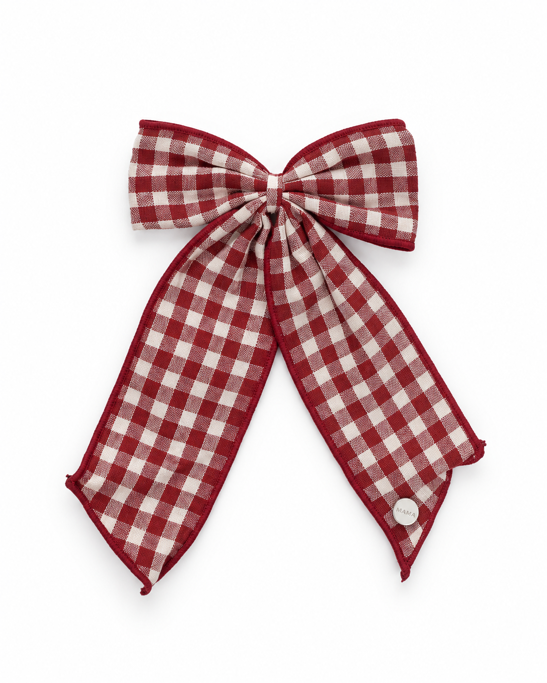 Nana Checked Bow Clip