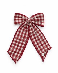 Nana Checked Bow Clip