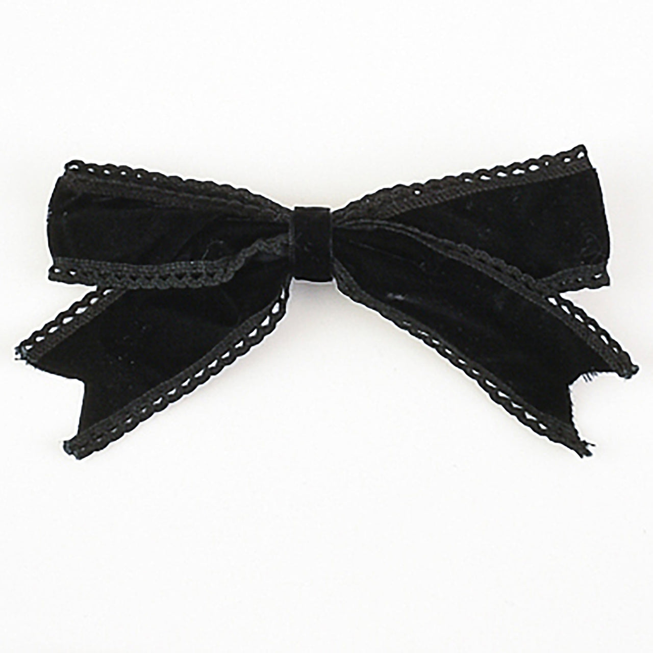 Velvet/Lace Bow Clip