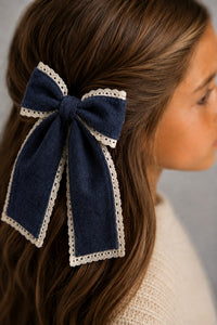Nana Knit Bow Clip