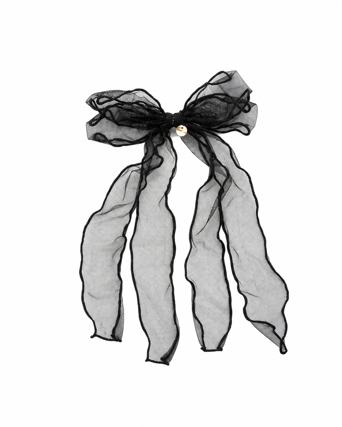 Nana Glitter Tulle Bow Clip