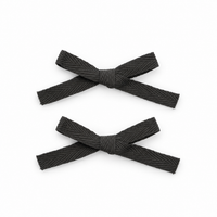 Nana 2 PK Woven Ribbon Bow Clip