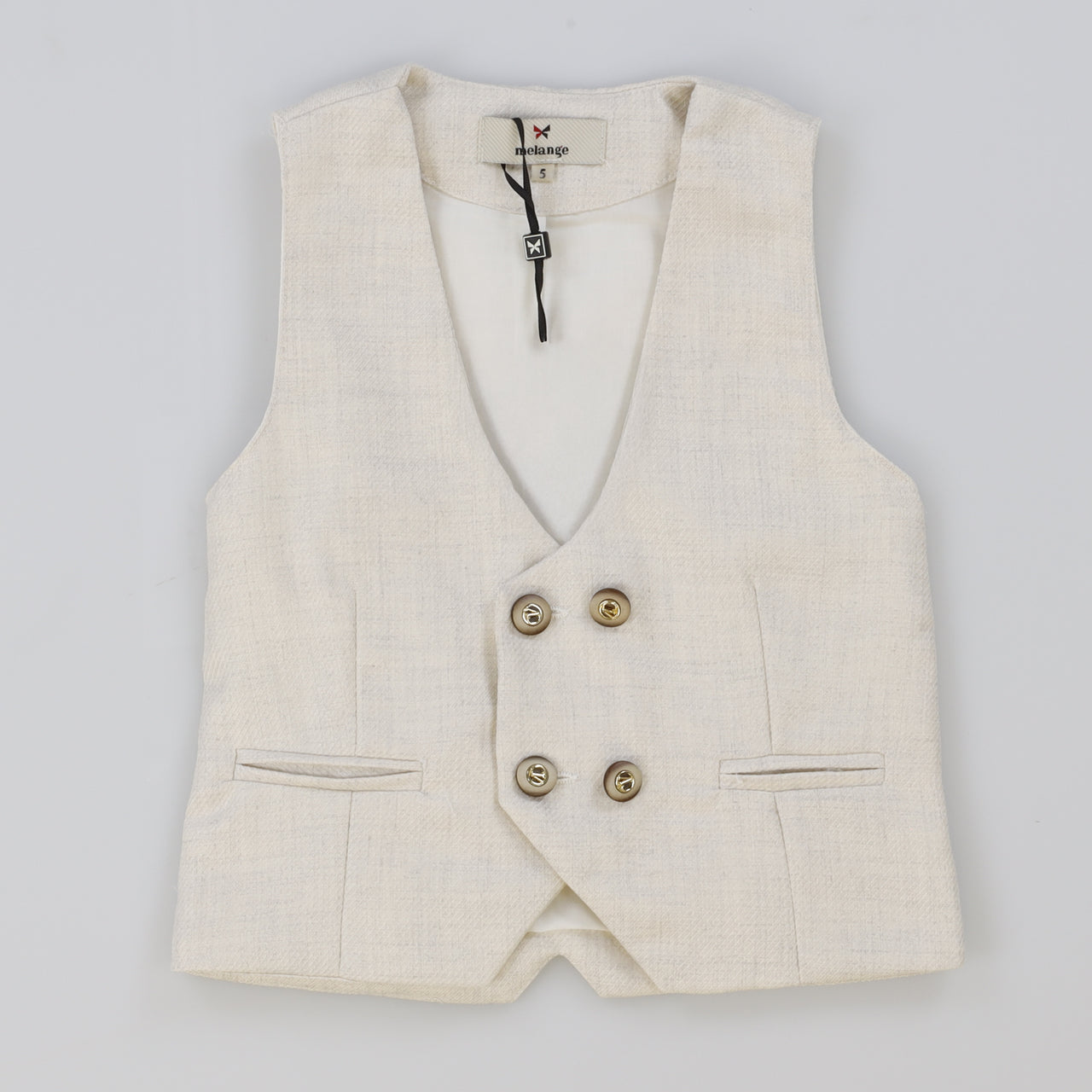 Melange Boys Woven Vest