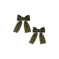 Hadas 2 PK Velvet  Bow Clip