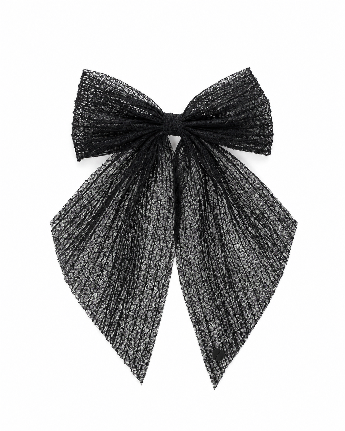Nana Pleated Lace Bow Clip