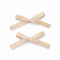 Nana 2 PK Woven Ribbon Bow Clip