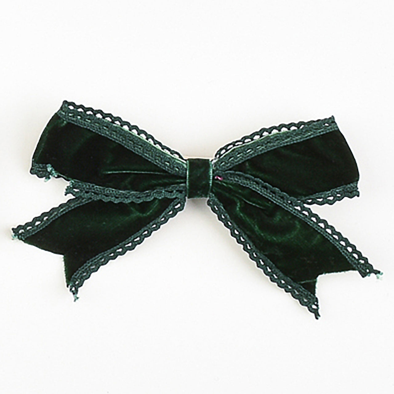 Velvet/Lace Bow Clip