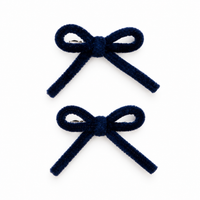 Nana 2PK Velvet Corded Mini Bow Clip