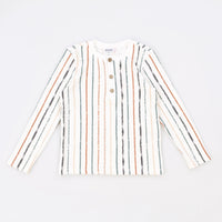 Stripe Waffle LS Top