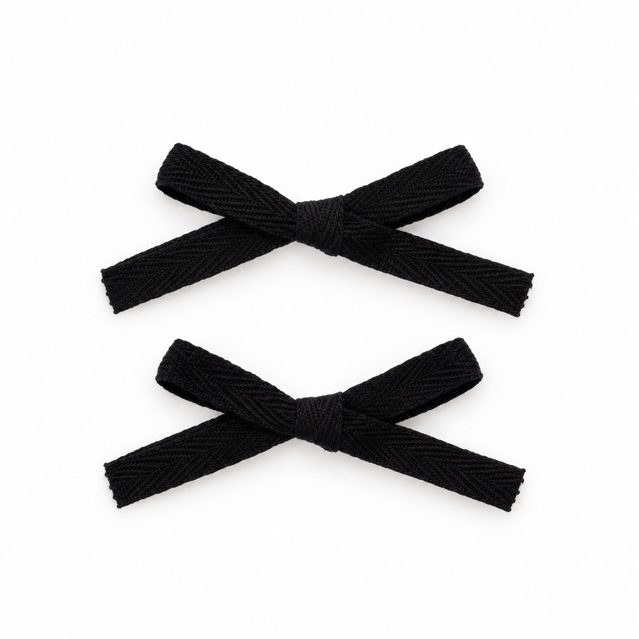 Nana 2 PK Woven Ribbon Bow Clip
