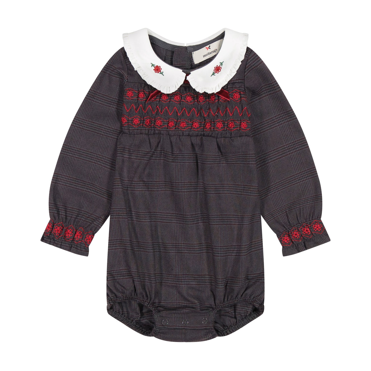 Melange Madelina Smocking Overall/ Dress