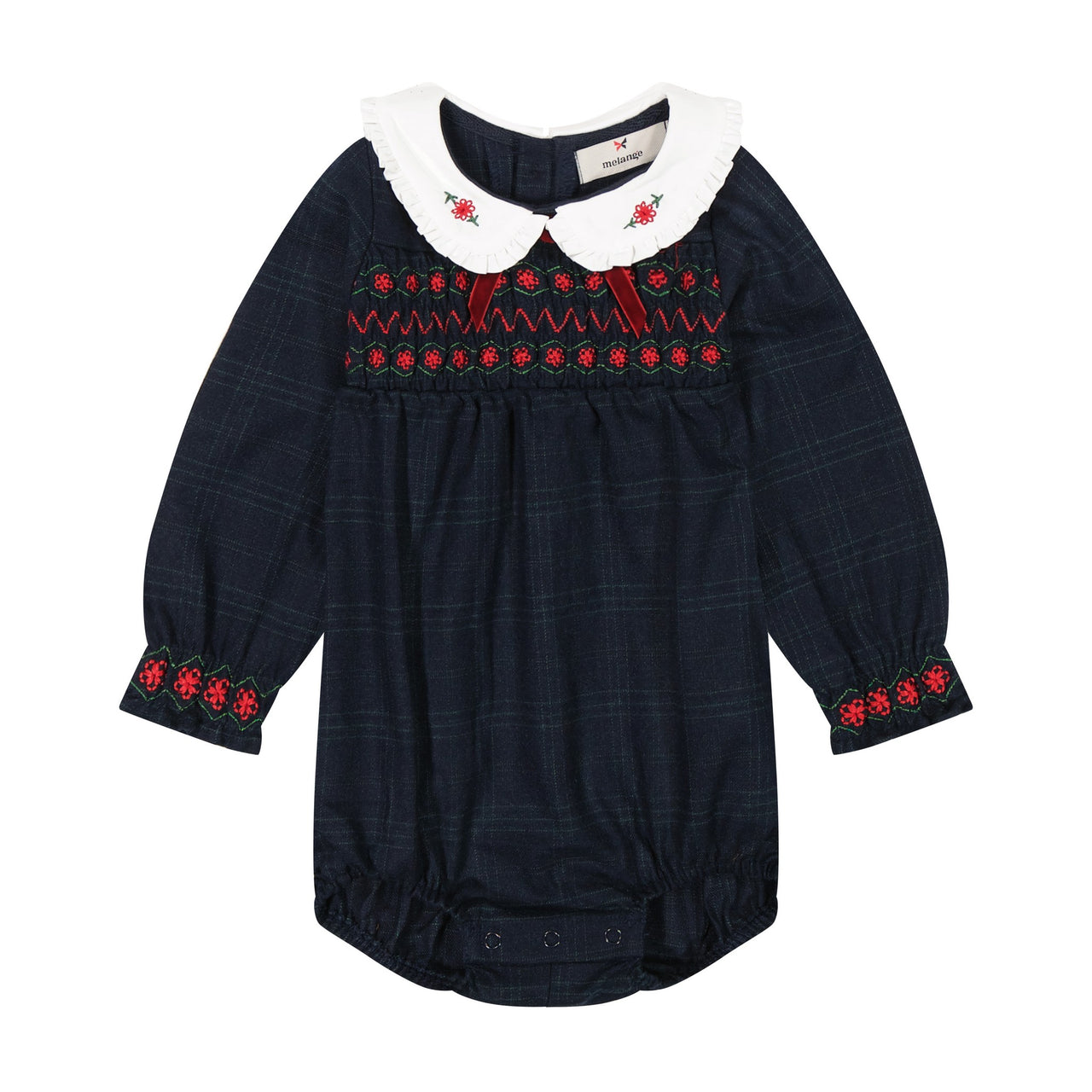 Melange Madelina Smocking Overall/ Dress