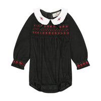 Melange Madelina Smocking Overall/ Dress