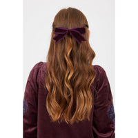 Velvet/Lace Bow Clip