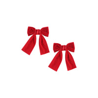Hadas 2 PK Velvet  Bow Clip