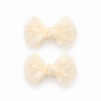 Nana 2PK Tulle Polka Dot Mini Bow Clip