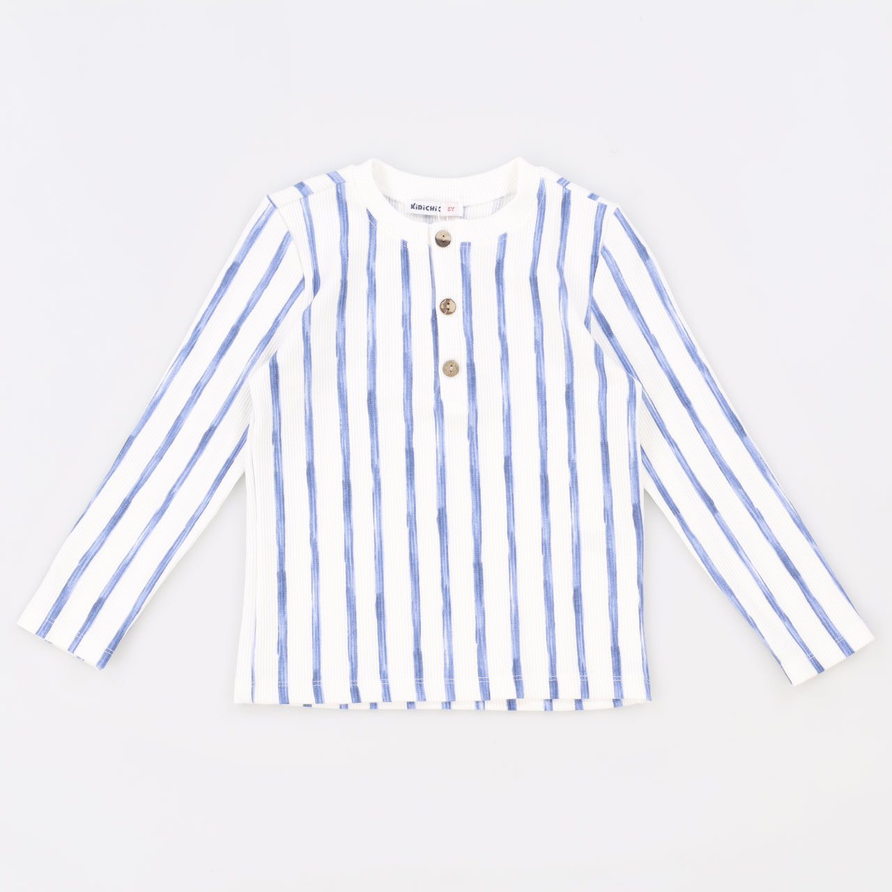 Stripe Waffle LS Top
