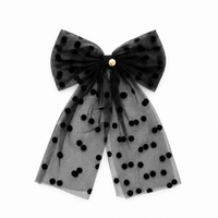 Nana Tulle Polka Dot Bow Clip
