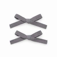Nana 2 PK Woven Ribbon Bow Clip