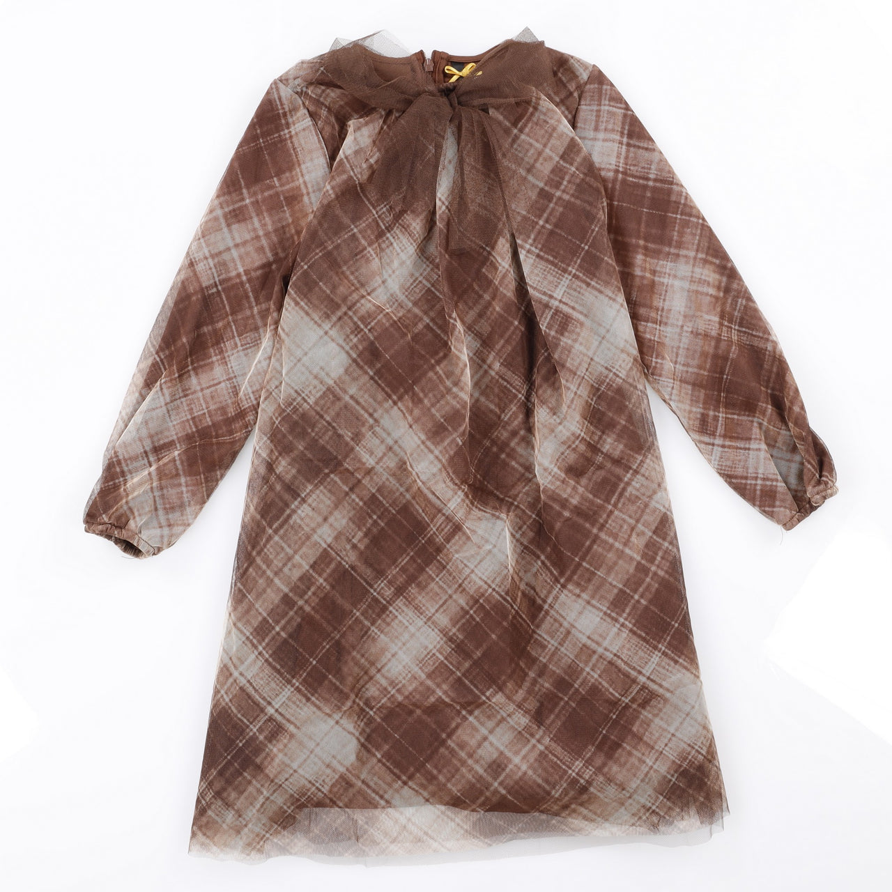 Checkered Mesh Dress