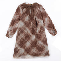Checkered Mesh Dress