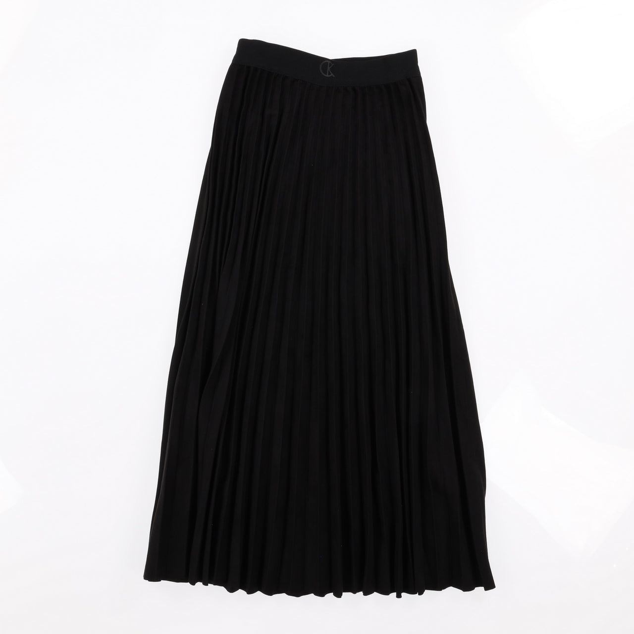 Suede Pleated Maxi Skirt