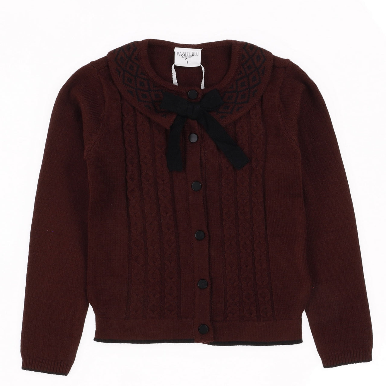 Jacquard Bow Cardigan